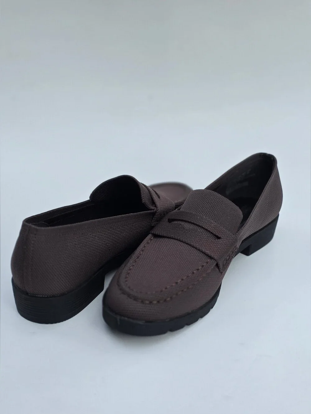 Kenneth Cole Reaction Feobe Knit Loafers Chocolate Brown 8.5 Memory Foam